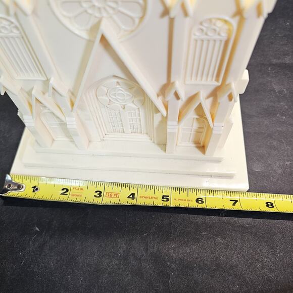 Vintage 1950s Raylite Illuminated Lighted Music Box Christmas Cathedral Church - Picture 11 of 11